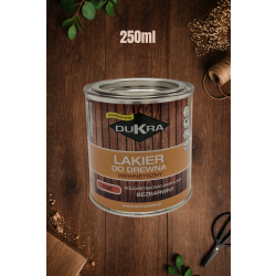 Lakier matowy, bezbarwny poliuretanowo-akrylowy 250ml, Dukra